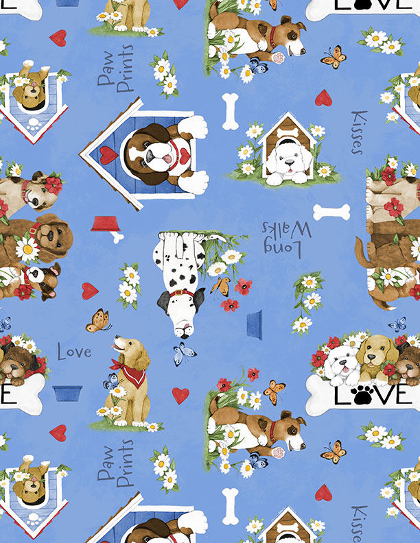 Paws at Play - Puppies All Over Blue - 3023 39919 421