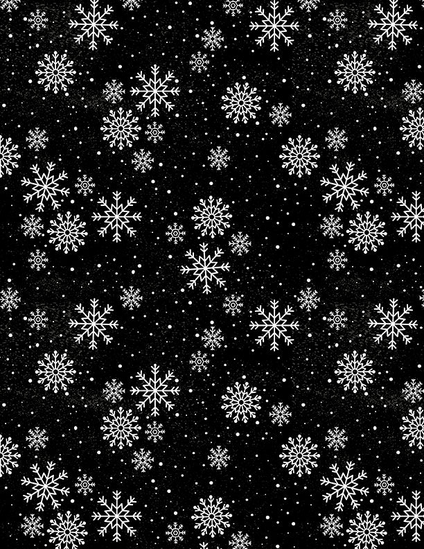 Snowy Gnomies - Snowflakes Black - 3074 49376 919