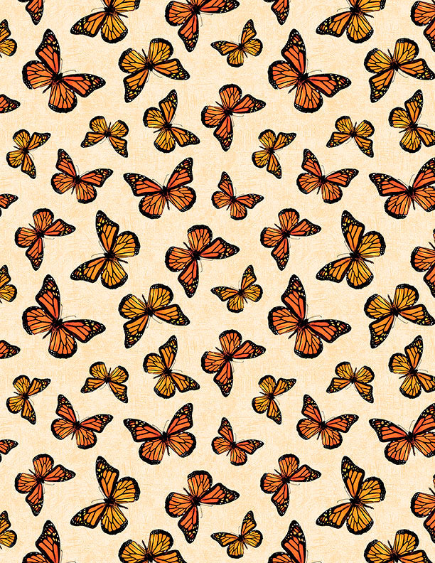 Sunshine Whispers - Butterflies Toss Cream - 3080 28656 298