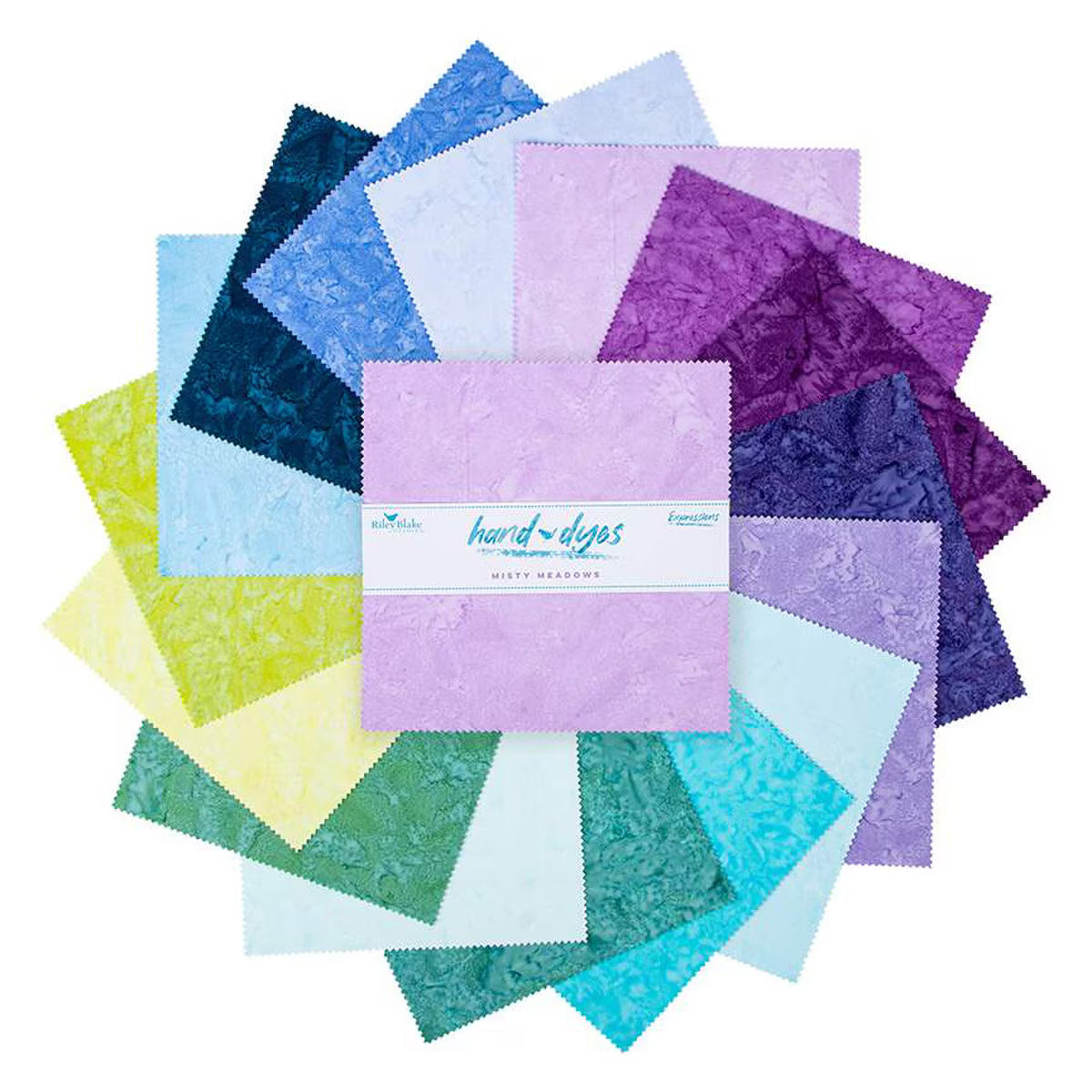 Expressions Batiks Hand-Dyes Misty Meadows 10" Stacker