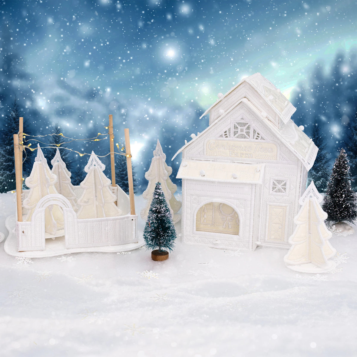Winter Village - Freestanding Christmas Tree Farm - 13037