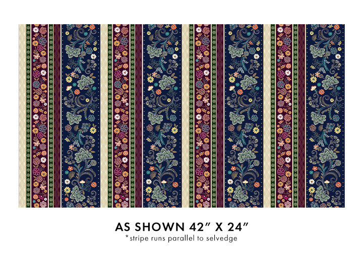 Majestic Garden - Majestic Stripe Navy/Multi - 15259M-57