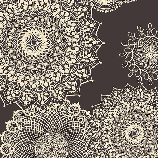 Winter Haven - Dancing Doilies Charcoal - 16790-14