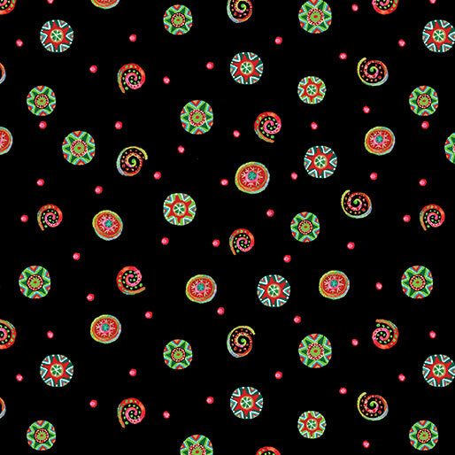 Snow Joy - Playful Swirls Black - 16803-12