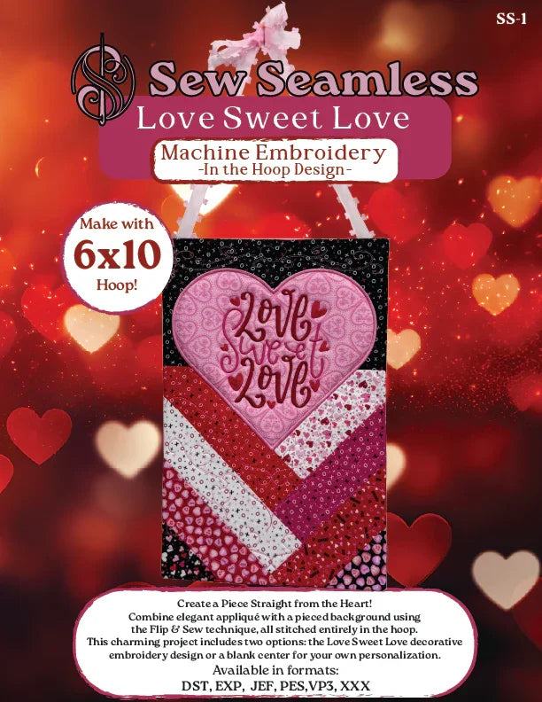 Love Sweet Love - Embroidery Design Collection (Printed Booklet + USB Flash Drive + Digital Download Code)