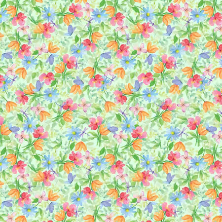 Bows & Blooms - Mint Small Floral - BQ4538-60
