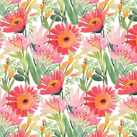 Bows & Blooms - White Large Flowers - BQ4534-01