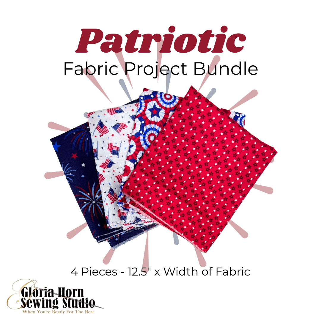 Patriotic Fabric Project Bundle - Fabric Kit | 12.5" x WOF