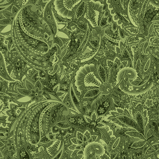 Harvest Beauty - Paisley Scroll Sage/Green - 15274-40