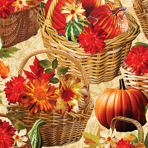 Harvest Beauty - Harvest Baskets Cream/Multi - 15271-99
