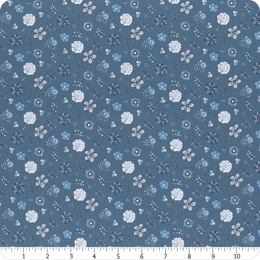 Blue Blooms and Thread - Denim Floral - C17122-DENIM