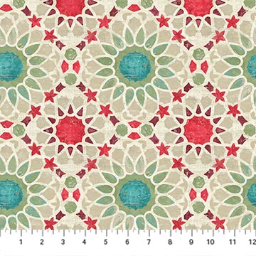 Boho Bliss - Lg Medallion Beige Multi - 29202-12