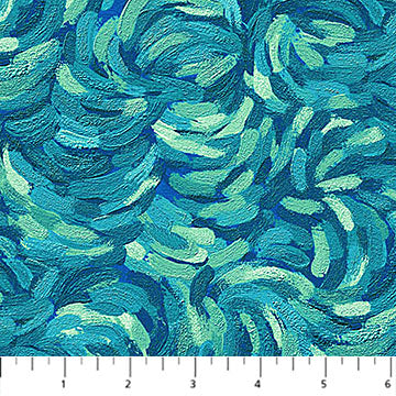 Starry Night - Teal Multi Brushstroke - 29264-64