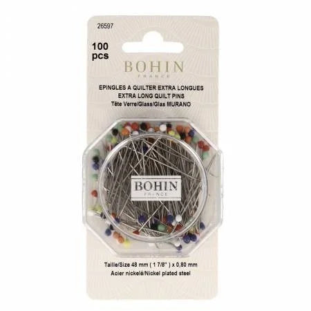 Quilting Glass Head Pins 1 7/8" 100ct