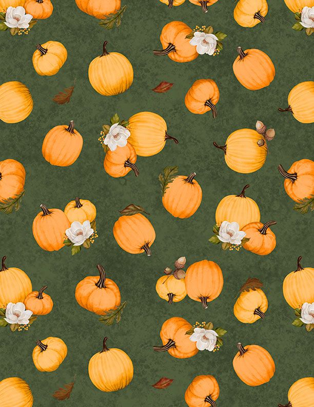 Oh My Gourd! - Tossed Pumpkins Green - 3017 27747 782-WP