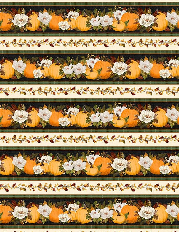 Oh My Gourd! - Repeating Stripes Black - 3017 27743 928-WP