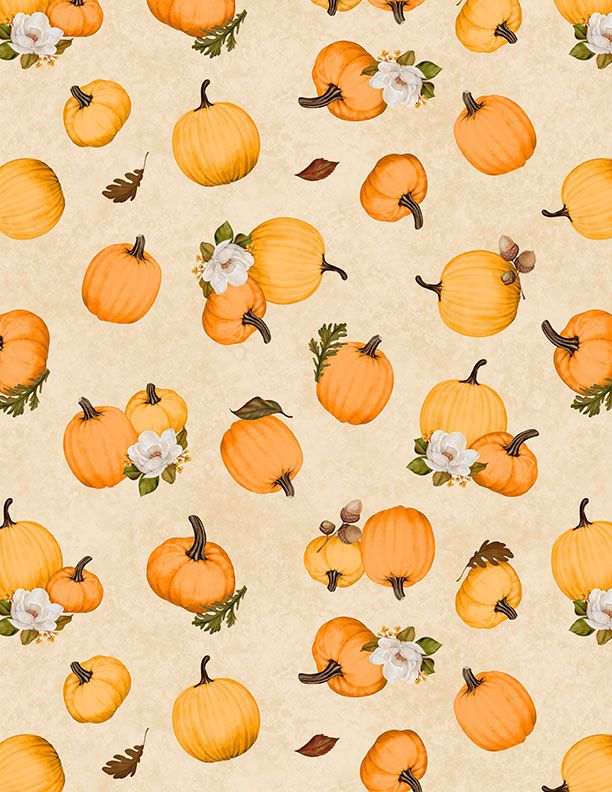 Oh My Gourd! - Tossed Pumpkins Cream - 3017 27747 282-WP