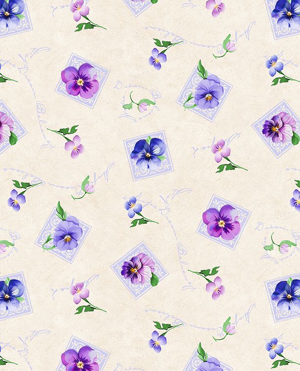 Pansy Fields - Small Florals Cream - 3080 28664 237 WP