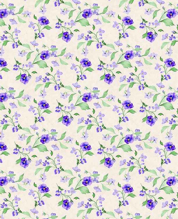 Pansy Fields - Trailing Florals Cream - 3080 28665 267 WP