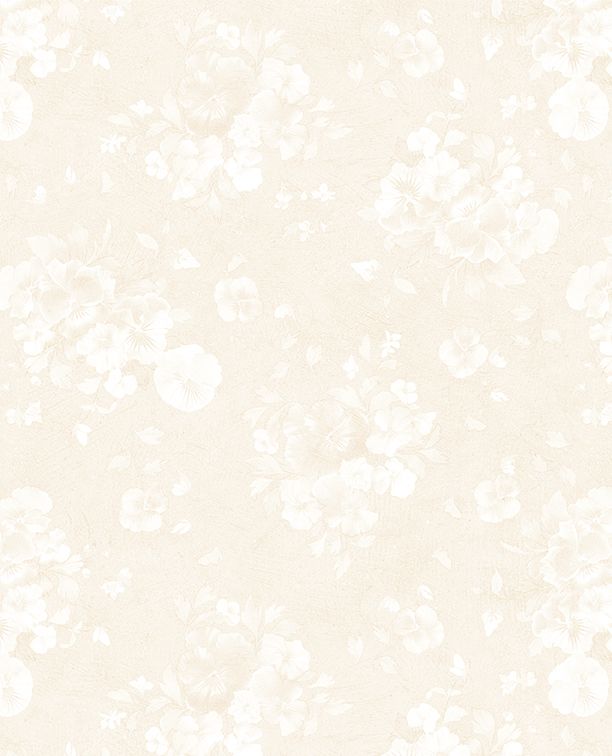 Pansy Fields - Floral Silhouettes Cream - 3080 28666 212 WP