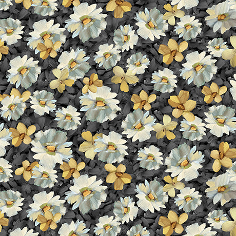 Daisies and the Chickadees - Charcoal Daisies - 2600 32341 K