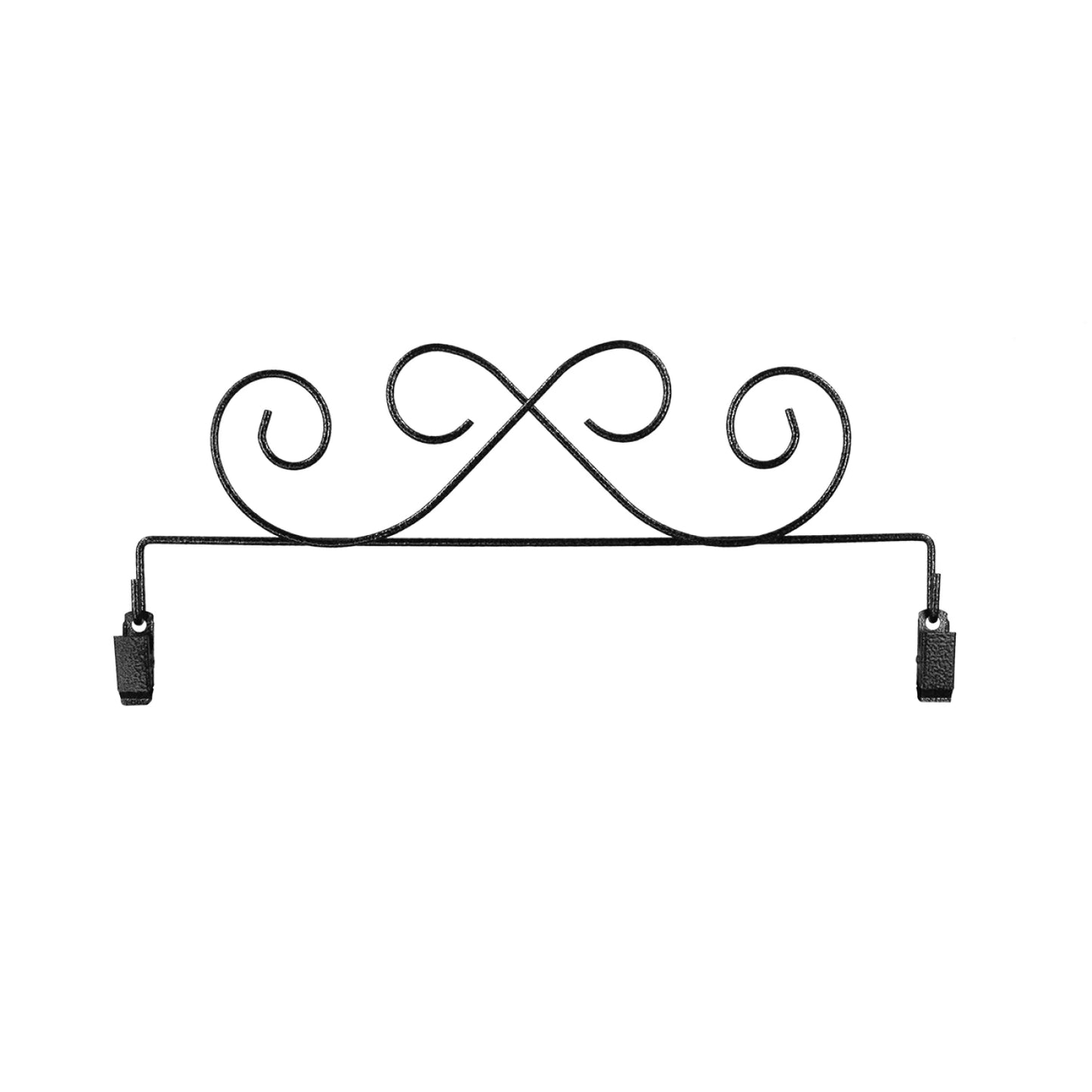 Scroll with Clips Charcoal 12in Hanger