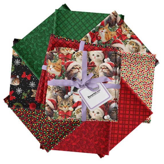 Merry Cats - 8pc Fat Quarter Bundle - FQMCTPK