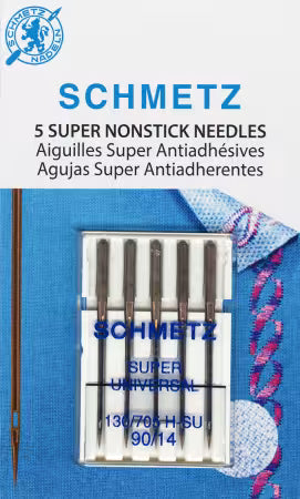 Schmetz Super Nonstick Needle 5ct, Size 90/14