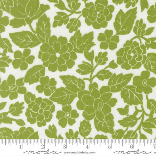 Bloomsberry - London Damask Floral White Leaf - 55351 24