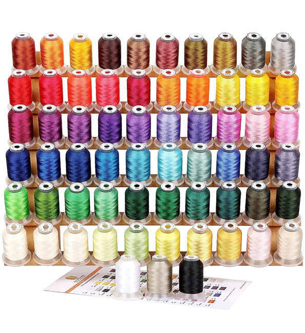 Brother 63 Colors Polyester Machine Embroidery Thread Kit