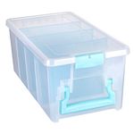 Semi Satchel with Aqua Dividers