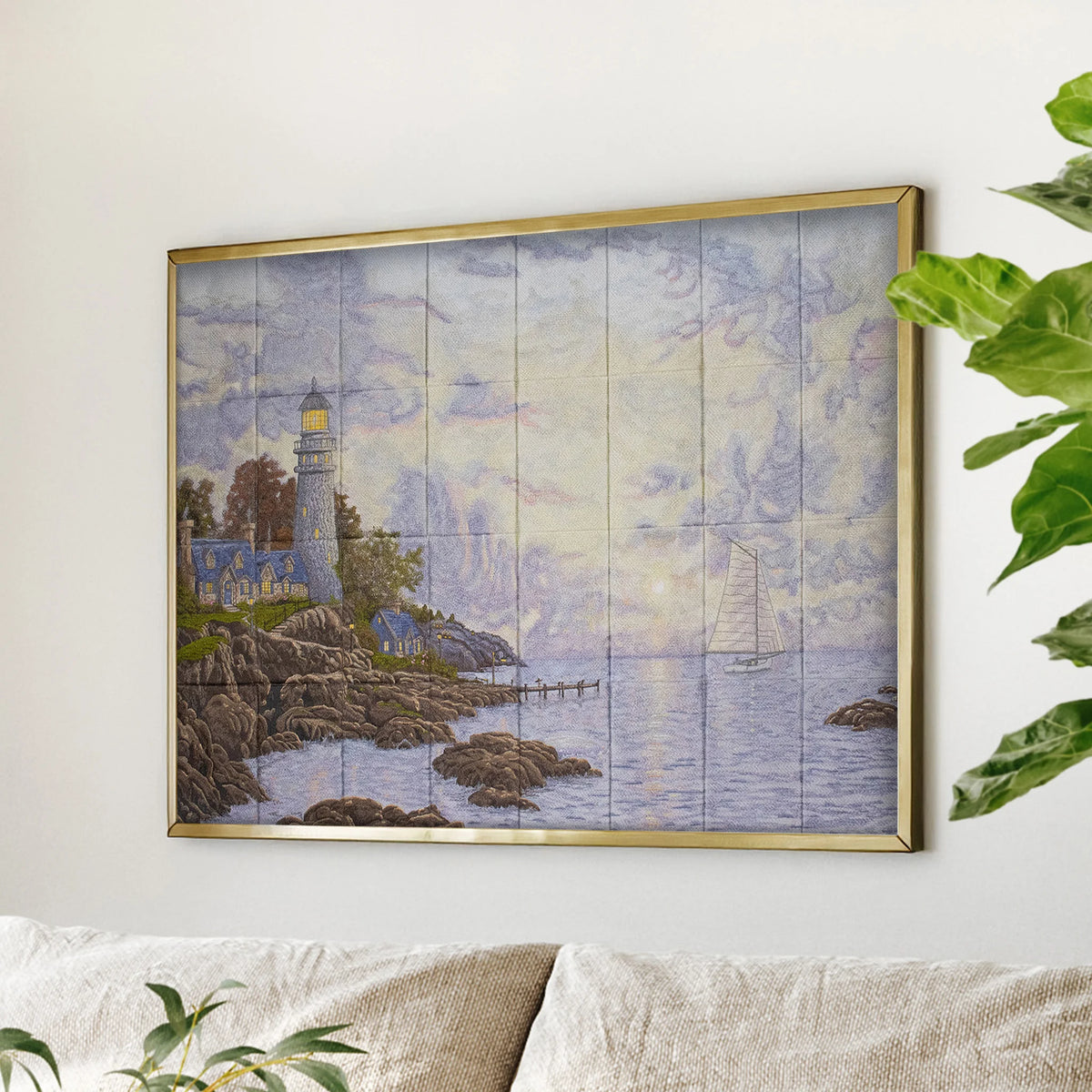 The Sea of Tranquility Tiling Scene by Thomas Kinkade