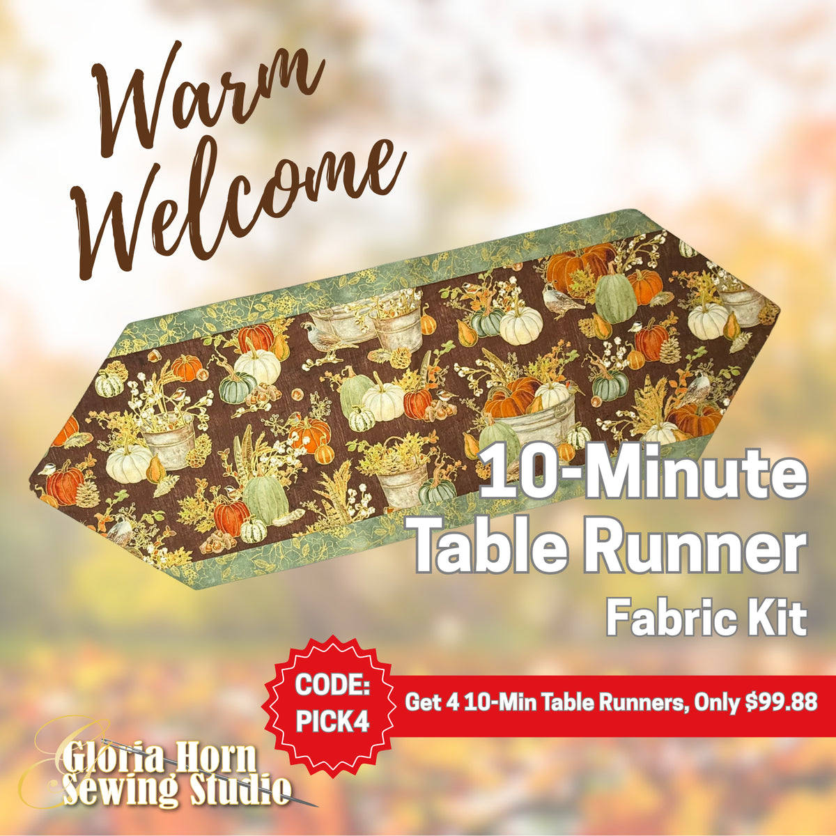 Warm Welcome: 10-Minute Table Runner