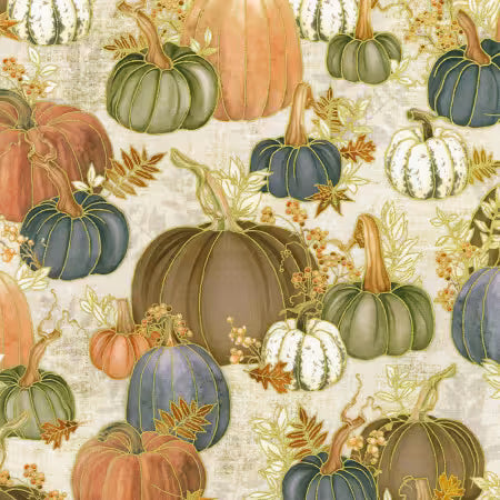 Hello Fall - Pumpkins, Fall leaves Lines - AWHDM23916156