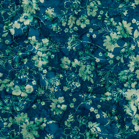 HudroHue - Dark Denim Batik Floral - B1028-W-QT