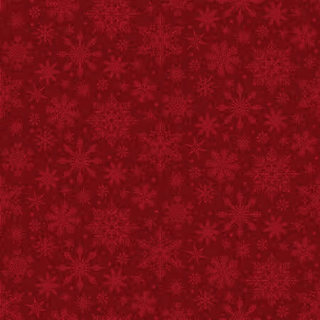 Poinsettias at Christmas - Snowflakes Red - C17635R-RED