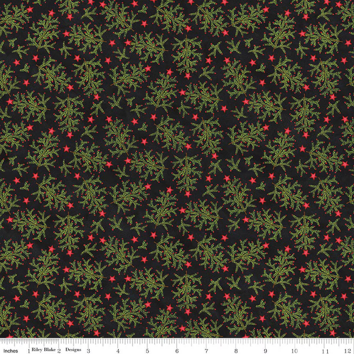 Northern Christmas - Whimsical Trees Black - C17832-BLACK