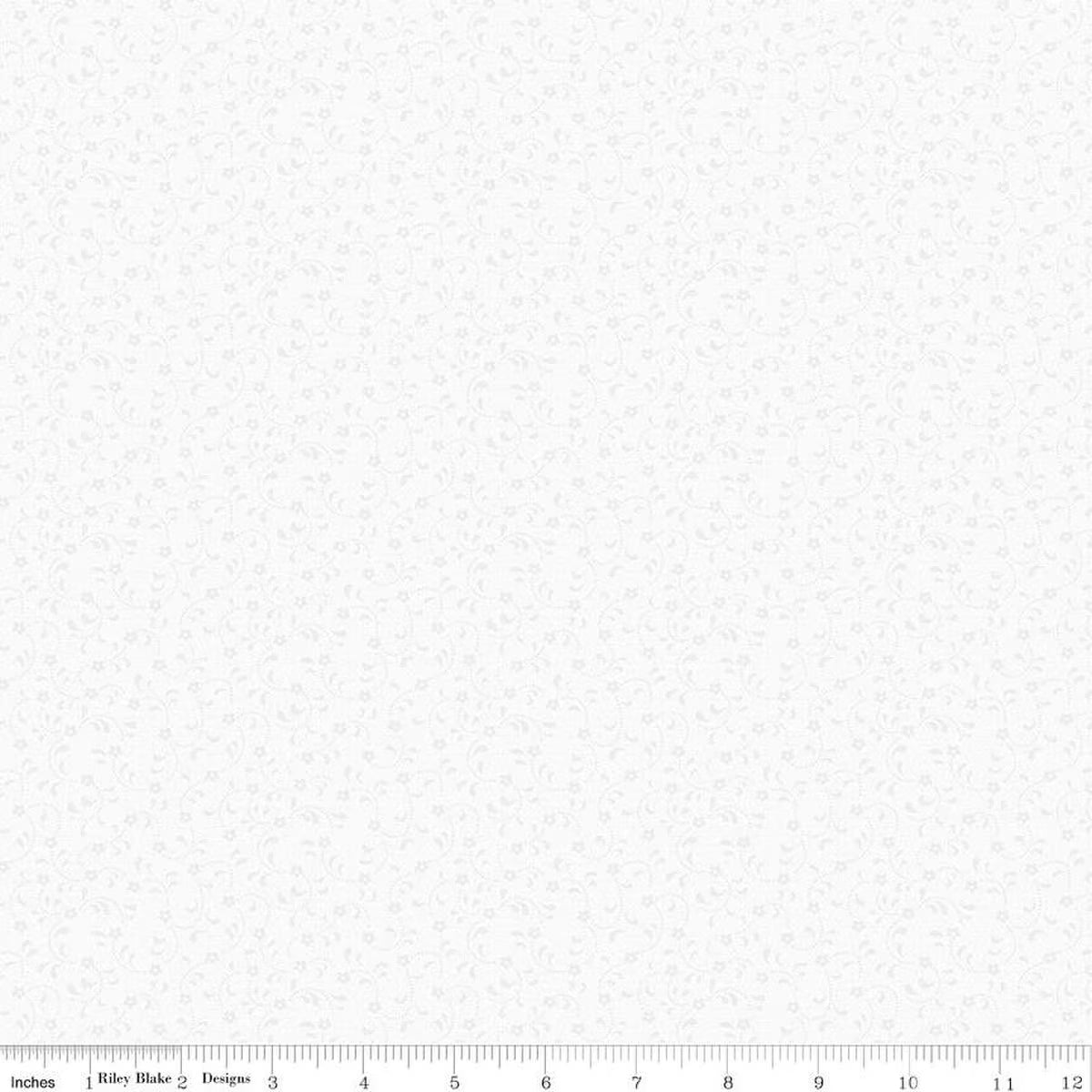Floret basic - White on White - C675-WHITE