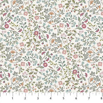 Woodland Heart - Mini Floral Cream Multi - DP28725-11