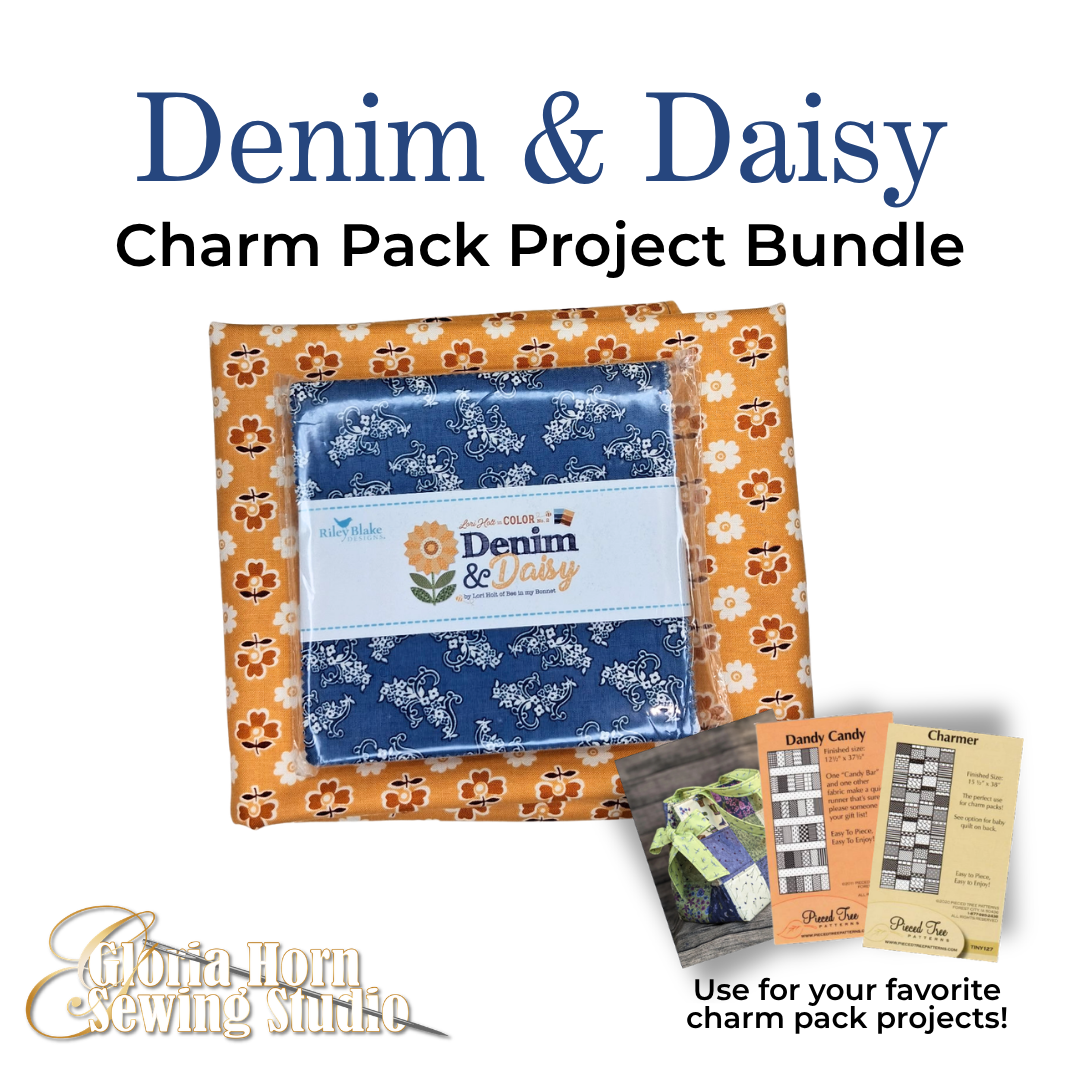 Denim & Daisy Charm Pack + Fabric Bundle