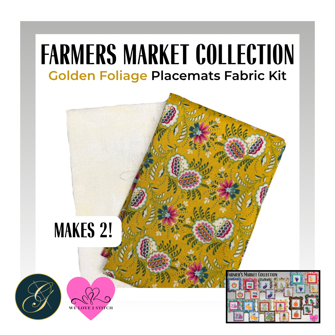 Golden Foliage Farmers Market Placemats Fabric Kit