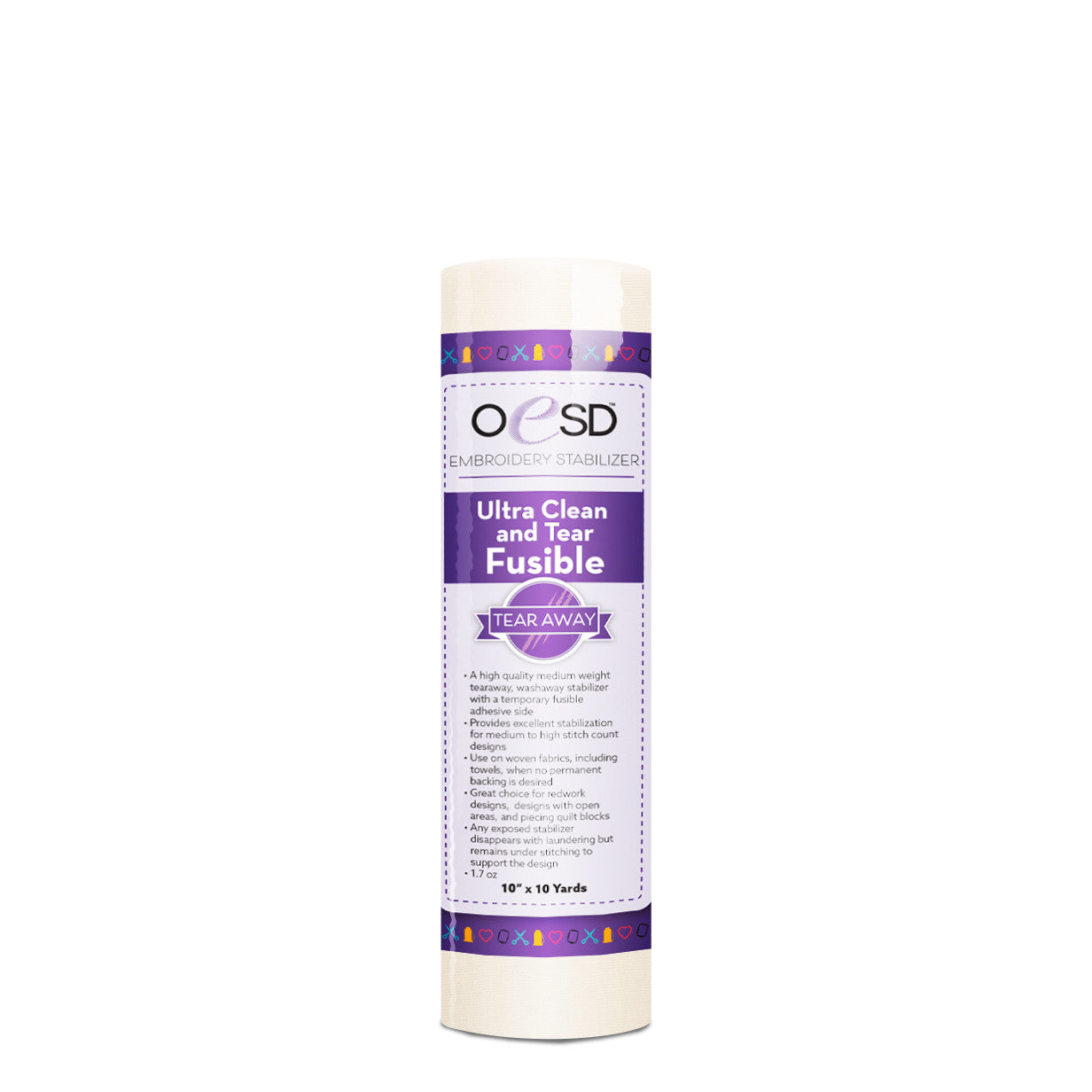Ultra Clean & Tear Fusible - 10" x 10 yds