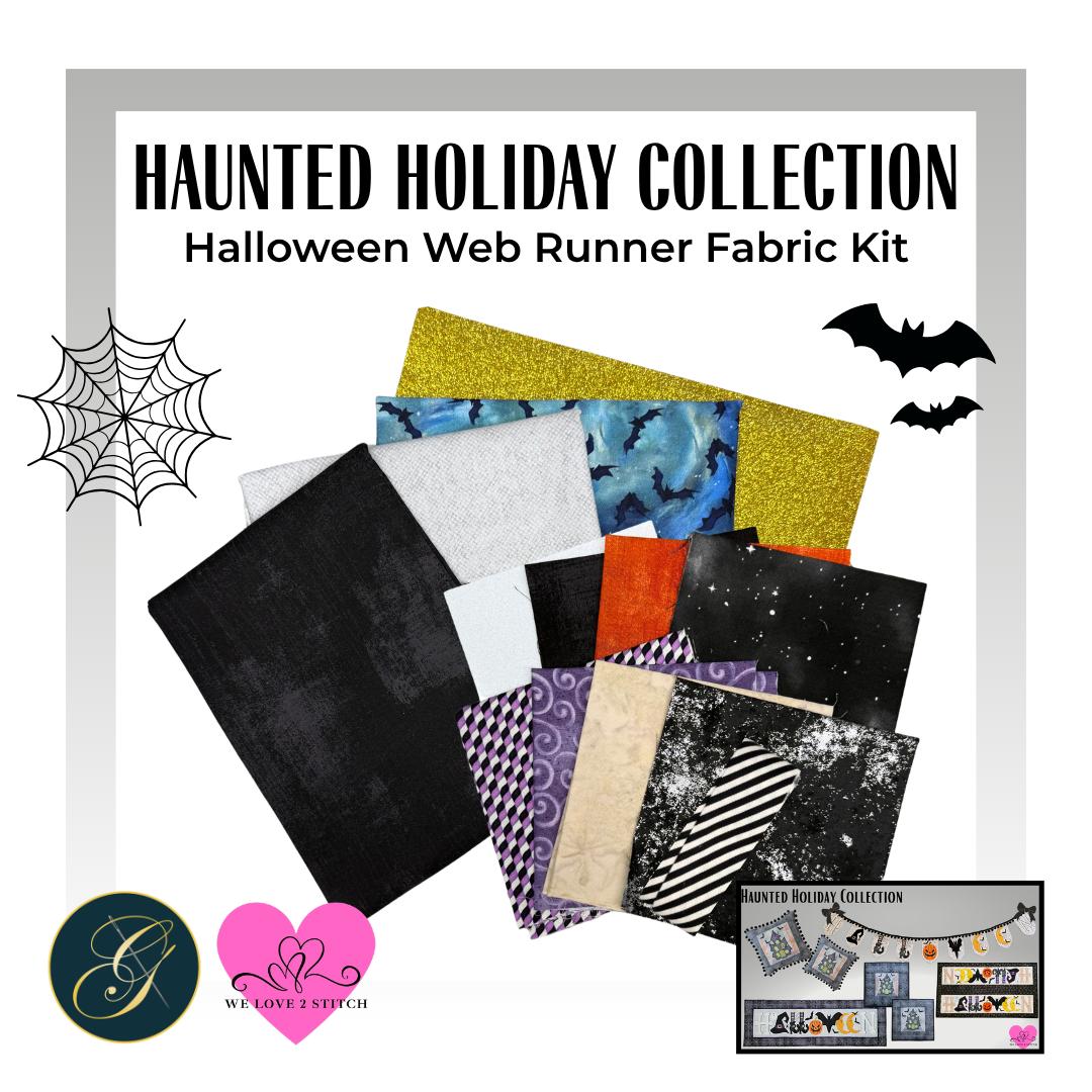 Halloween Web Runner Fabric Kit - Haunted Holiday Collection