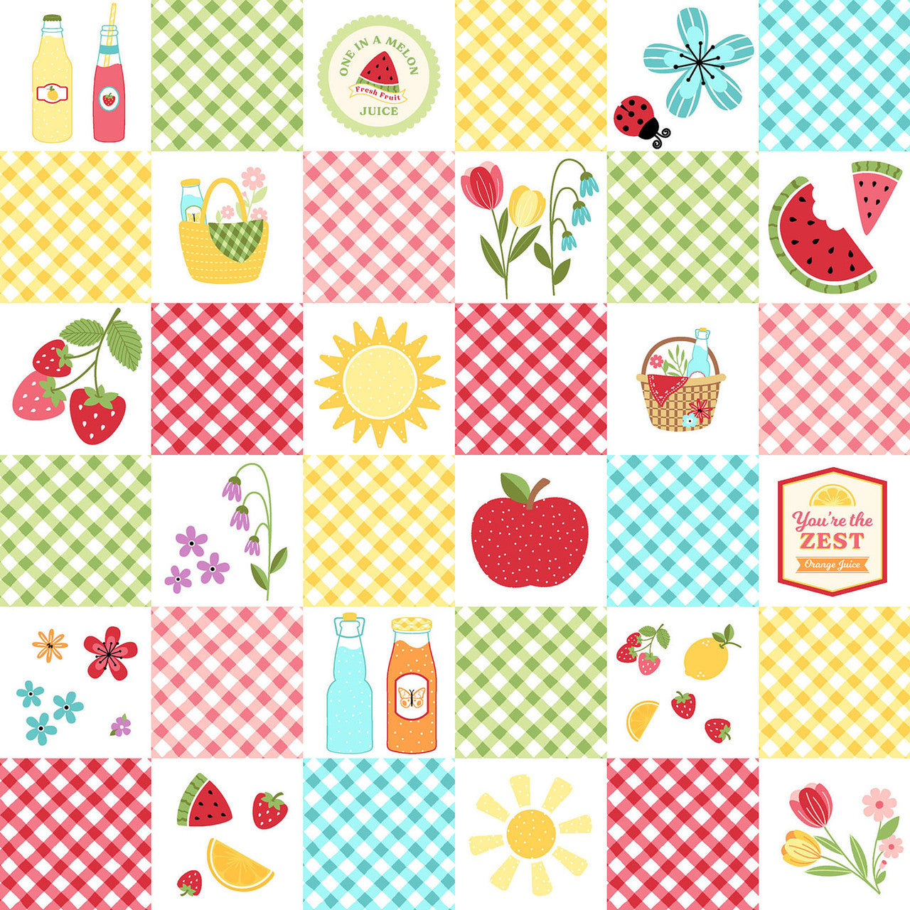 Sippin' On Sunshine - Picnic Quilt Multi - MAS11070 Z