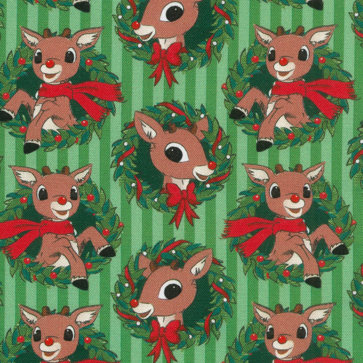 Rudolph the Red Nosed Reindeer - Rudolph Wreath Green - RD1001-73-NC