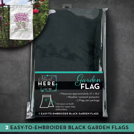 Garden Flag 12"x18.5" - Black