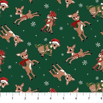 Rudolph the Red Nosed Reindeer - Rudolph Toss Dk. Green - RD1001-78