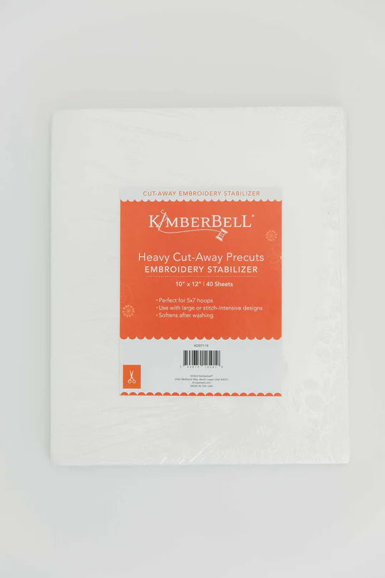Kimberbell Heavy Cut-Away - 10" x 12" Precuts, 40 Sheets - KDST119