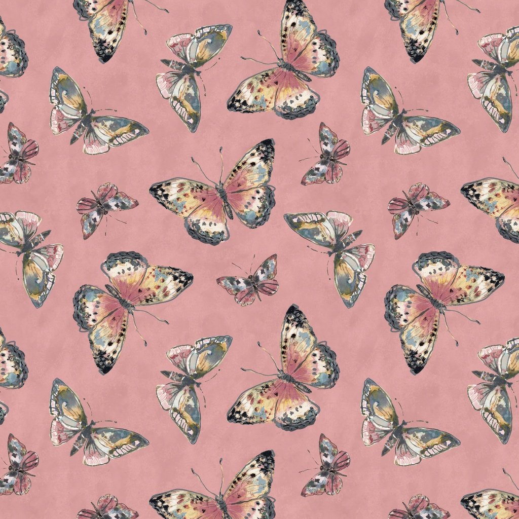 Nature's Serenade - Pink Butterflies - W105-024-115