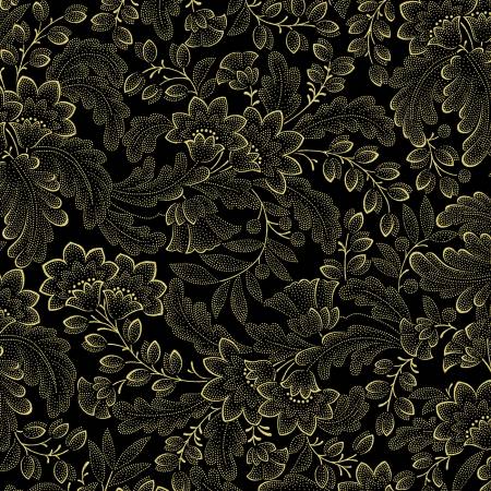 Crown & Vine - Black/Gold - Y7818H-4G